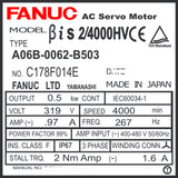 FANUC A06B-0062-B503 AC SERVO MOTOR